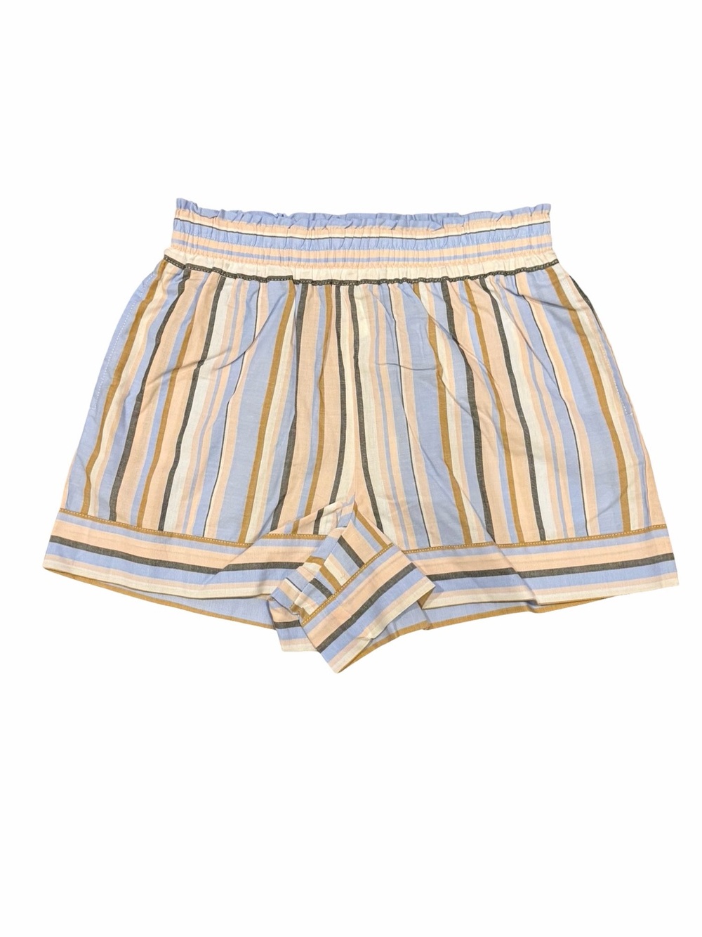 Caroline Constas Striped Cotton Tank Top & Shorts Set Blue Cream S NWT - Picture 5 of 9